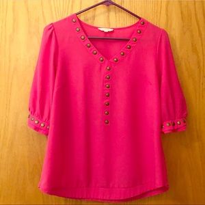 41 Hawthorn Fuchsia Blouse - Small - Flowy & Light